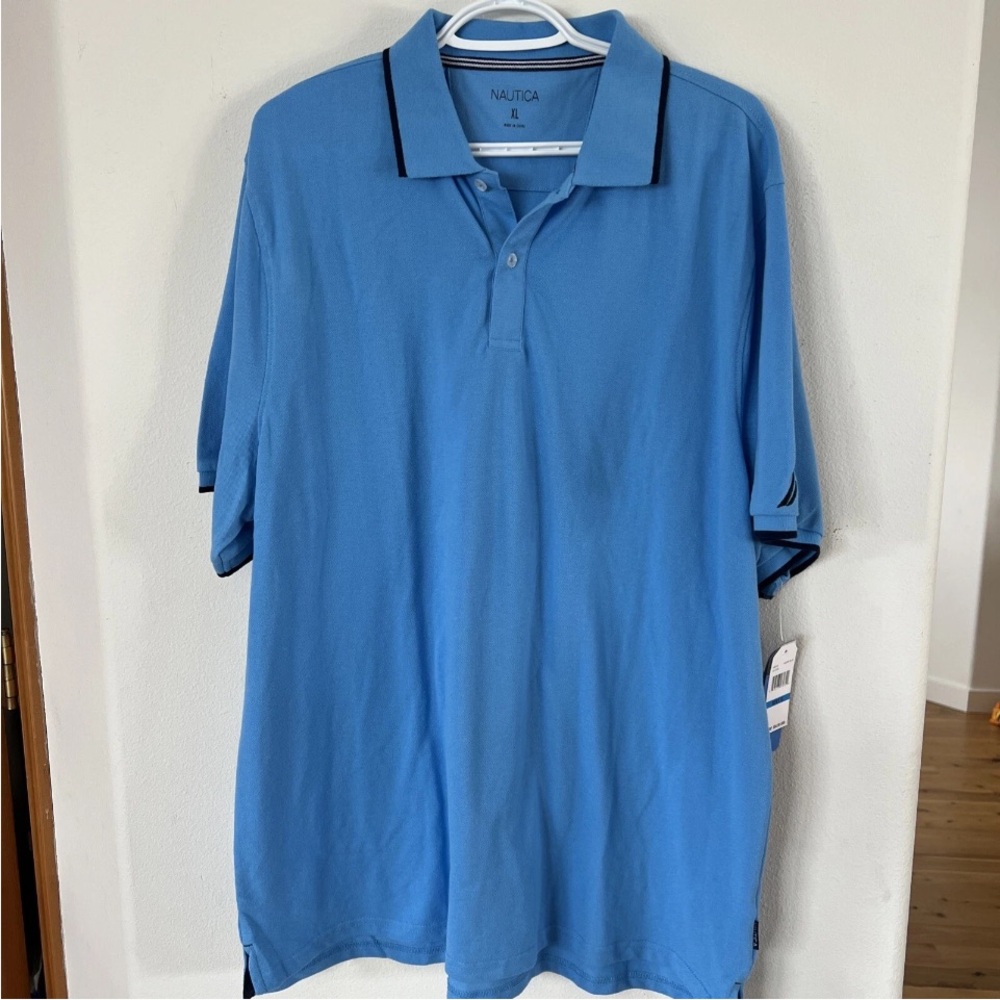 Nautica Men's Sky Blue Polo Shirt